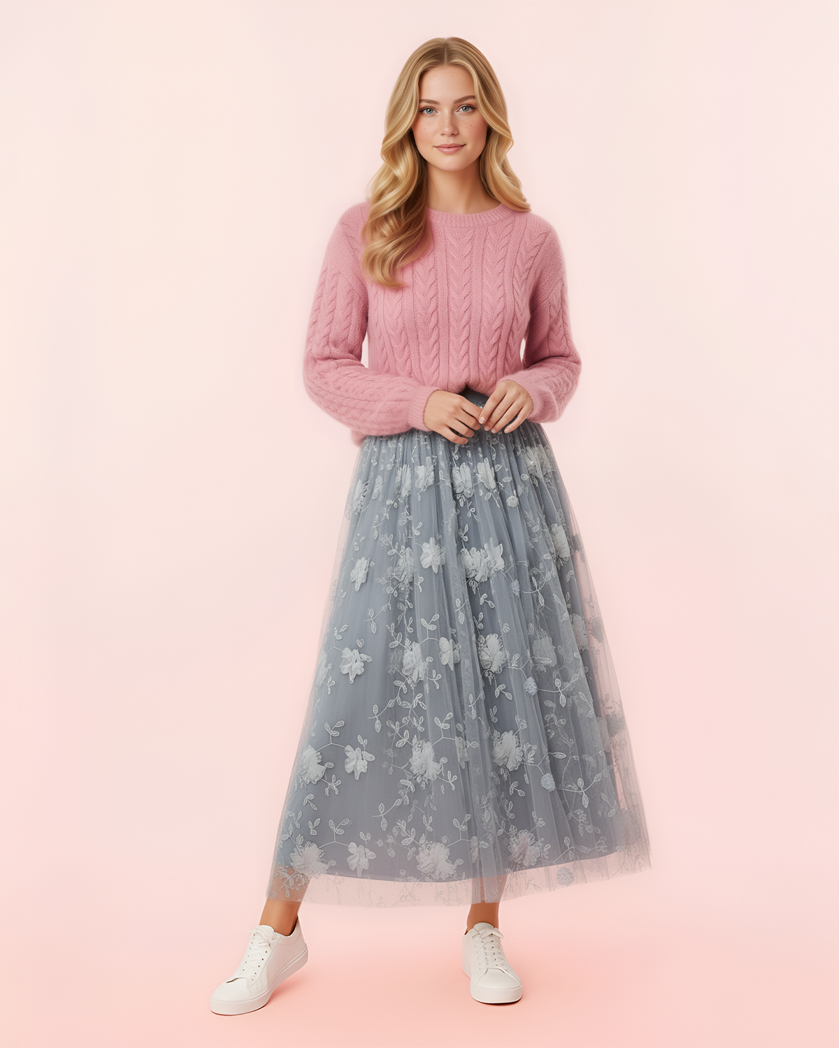 The Louisa 100% Cable-Knit Cashmere Sweater