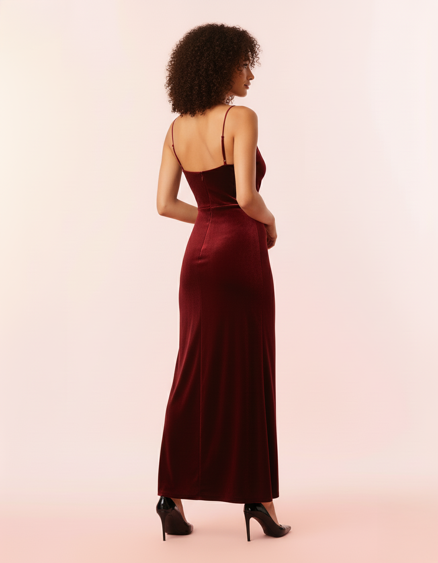The Clarisse Velvet Maxi Dress