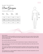 Size Chart The Arabella Dress