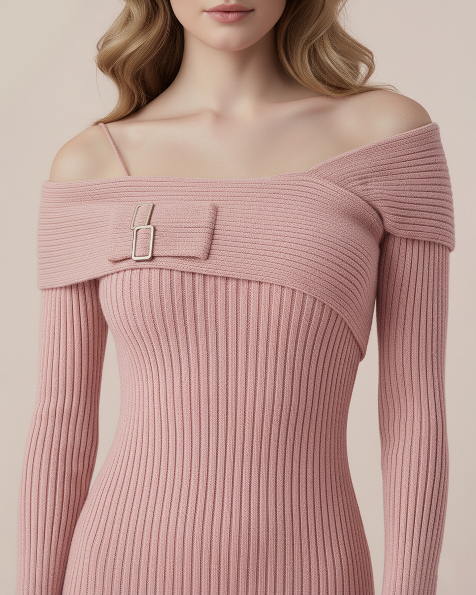 The Maddie One-Shoulder Knitted Mini Dress