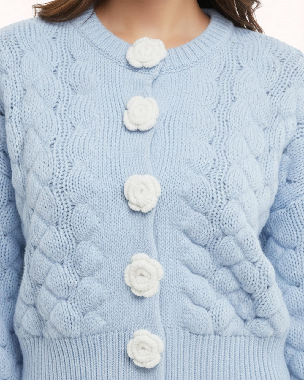 The Agnes Floral Appliqué Cardigan