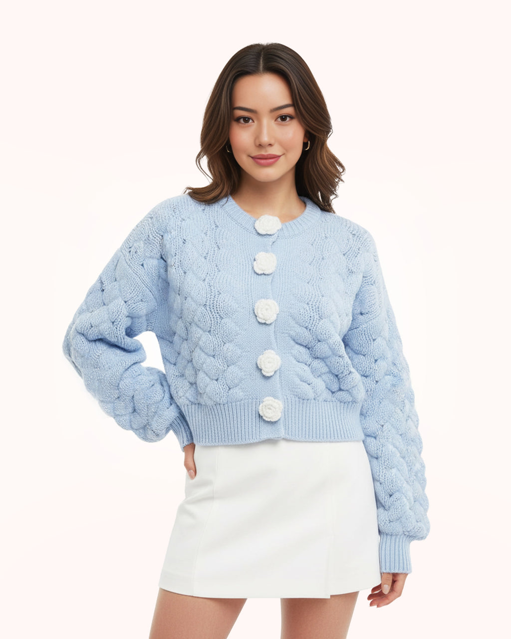 The Agnes Floral Appliqué Cardigan