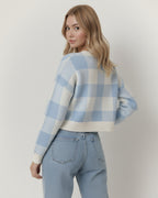 The Bianca Checkered Crop Sweater