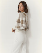 The Bianca Checkered Crop Sweater