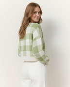 The Bianca Checkered Crop Sweater