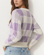 The Bianca Checkered Crop Sweater