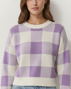 The Bianca Checkered Crop Sweater