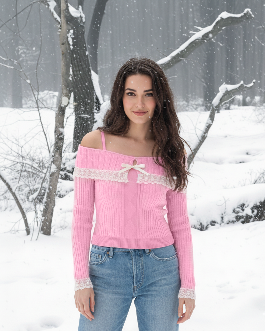 The Celeste Off-the-Shoulder Sweater