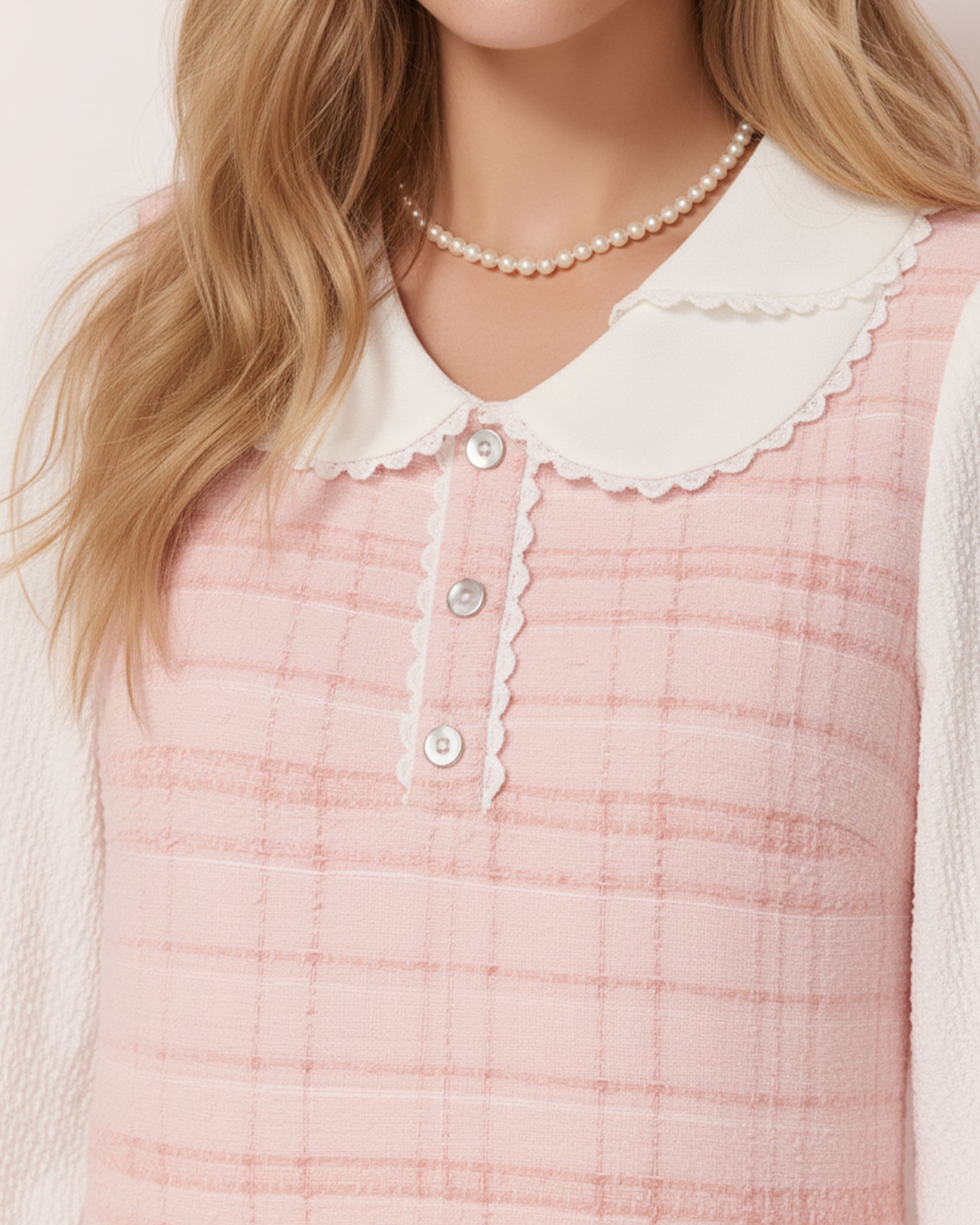 The Giselle Long Sleeve Tweed Shift Dress