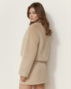 The Margaux Faux Fur Cropped Jacket