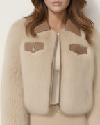 The Margaux Faux Fur Cropped Jacket