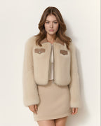 The Margaux Faux Fur Cropped Jacket