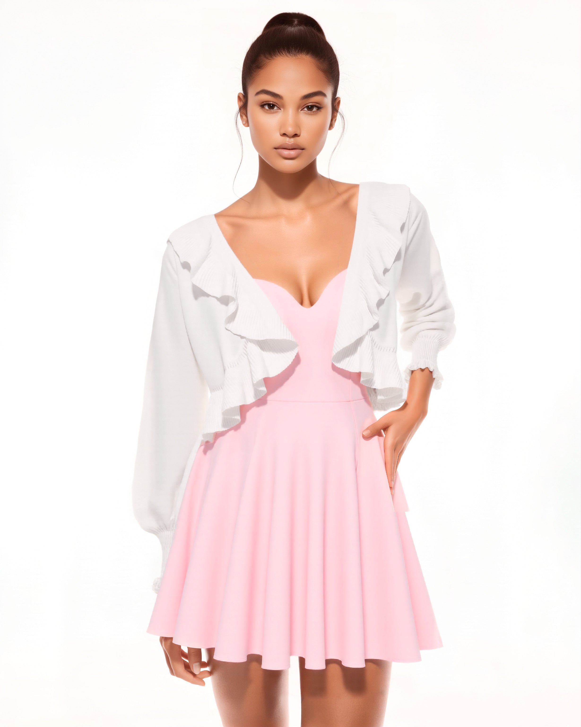 The Noelle Lantern Sleeve Cardigan