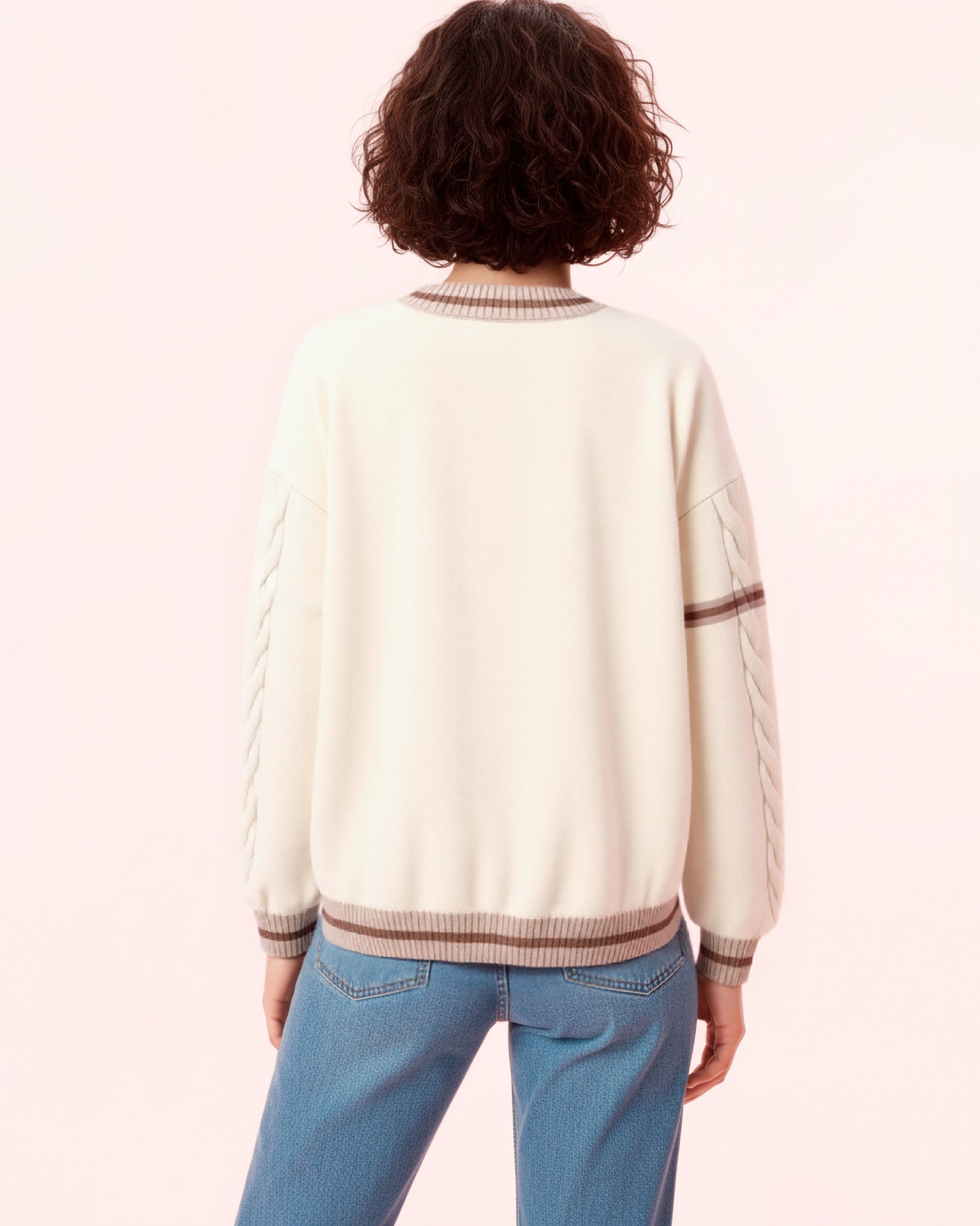 The Rachel Oversized Preppy Cardigan