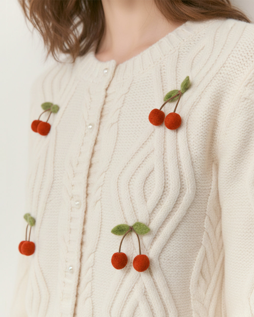 The Sylvie Cherry Crop Sweater