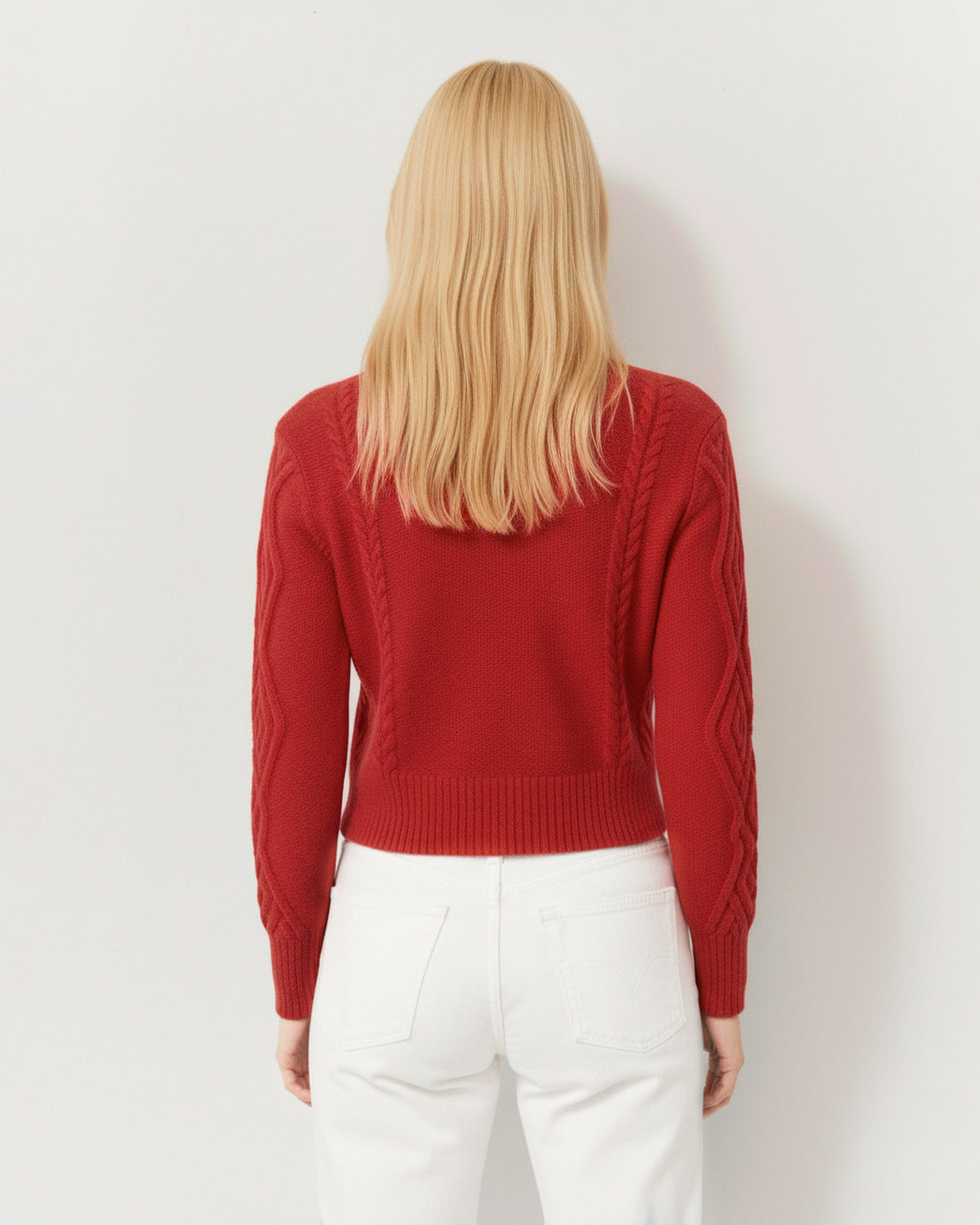The Sylvie Cherry Crop Sweater