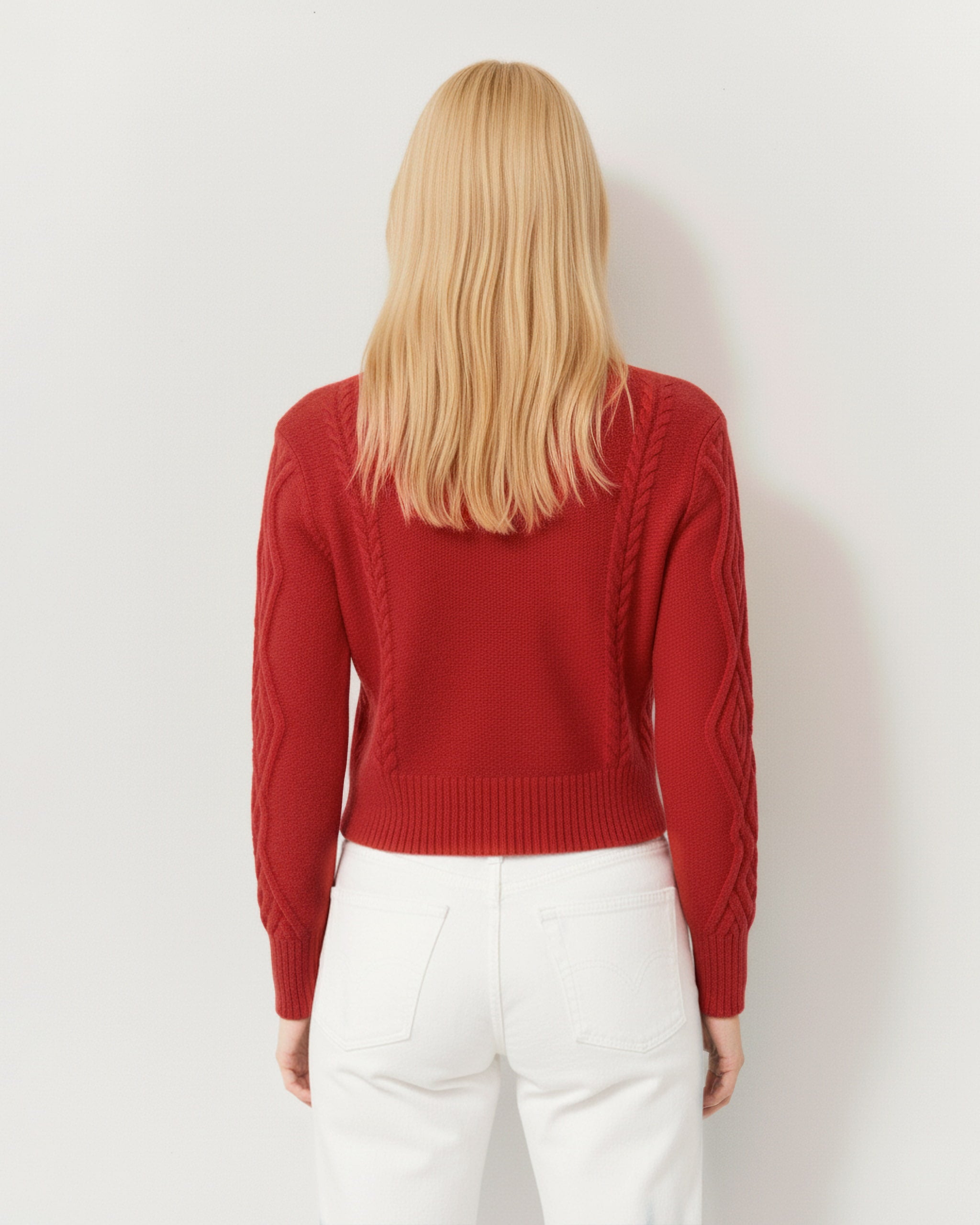 The Sylvie Cherry Crop Sweater