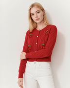 The Sylvie Cherry Crop Sweater