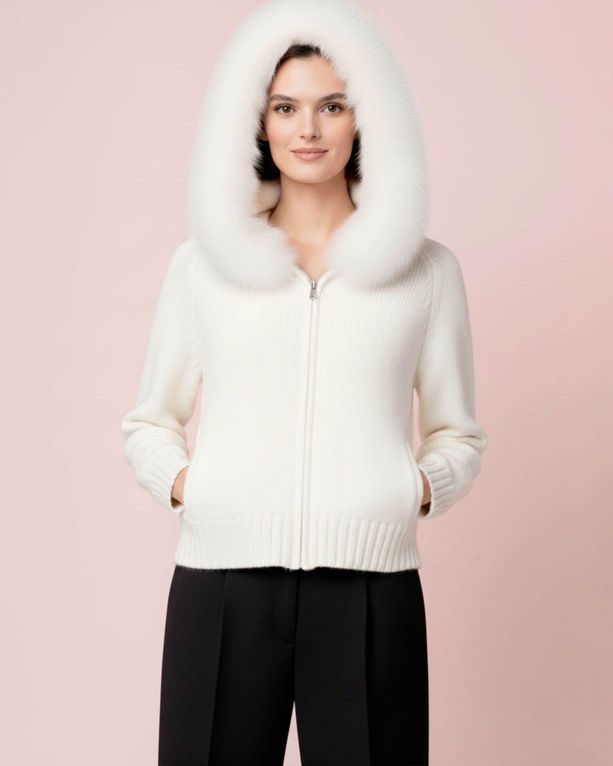 The Virginia Faux Fur Hood Jacket